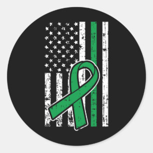 Flag Kidney Disease Mental Health Scoliosis Gift Classic Round Sticker