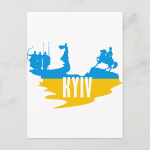 Flag Kyiv Postcard
