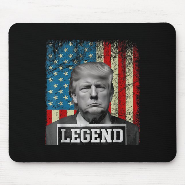 Flag Legend Trump Mug Shot 2024 President Wonen Me Mouse Mat (Front)