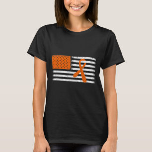 Flag Leukaemia And Multiple Sclerosis Ribbon Famil T-Shirt