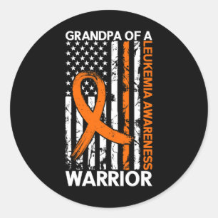 Flag Leukaemia Awareness Month Us American For Gra Classic Round Sticker