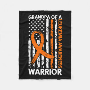 Flag Leukaemia Awareness Month Us American For Gra Fleece Blanket