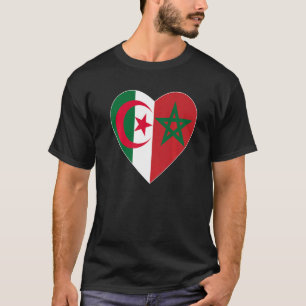 Flag Love Morocco Algeria I Love Morocco Algeria S T-Shirt