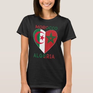 Flag Love Morocco Algeria, I Love Morocco Algeria T-Shirt