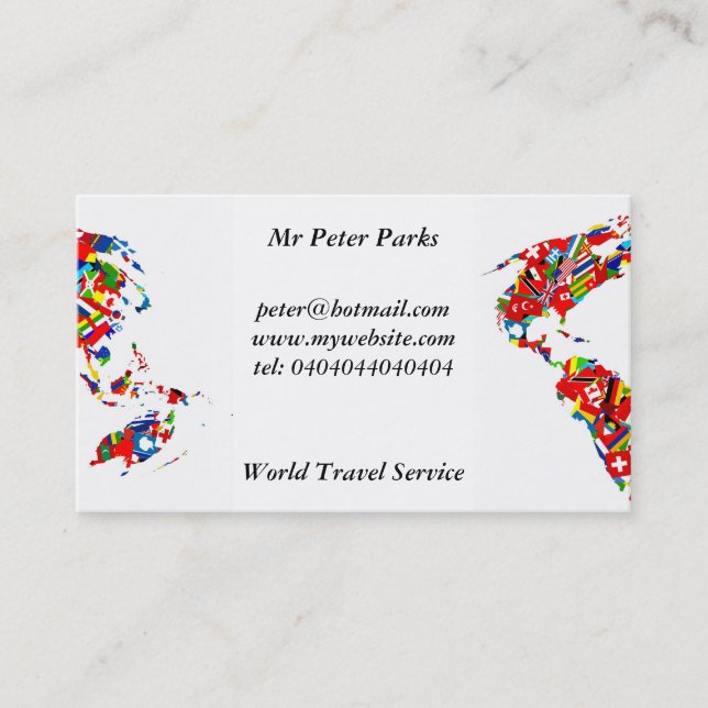 Flag Map, Business Card (Front)