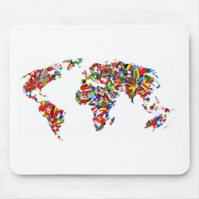 Flag Map Mouse Mat (Front)