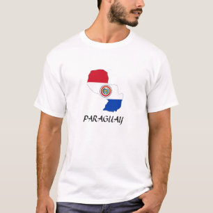 Flag Map of Paraguay T-Shirt