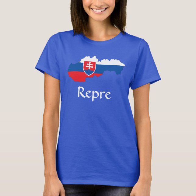 Flag Map of Slovakia Repre T-Shirt (Front)