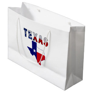 Flag Map With Texas Large Gift Bag