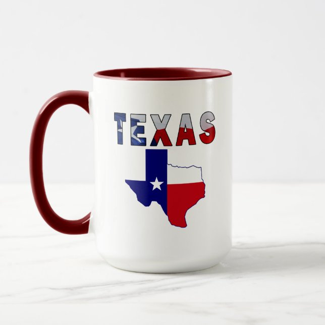 Flag Map With Texas Mug (Left)