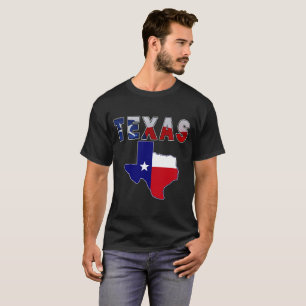 Flag Map With Texas T-Shirt