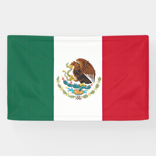 Flag Mexico Tricolor Banner (Horizontal)