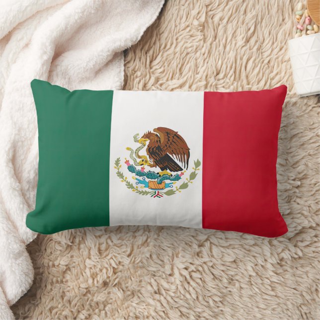 Flag Mexico Tricolor Lumbar Cushion (Blanket)