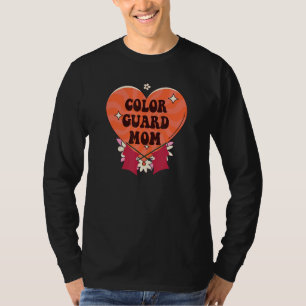 Flag Mom Color Guard Wife Flag Spinning Winter Gua T-Shirt