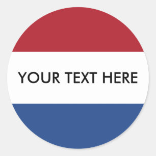 Flag Netherlands Tricolor Classic Round Sticker