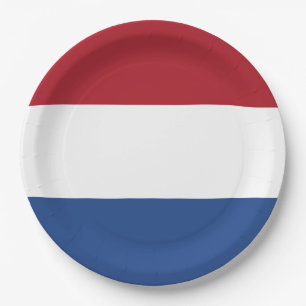 Flag Netherlands Tricolor Paper Plate