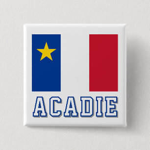 Flag of Acadia 15 Cm Square Badge