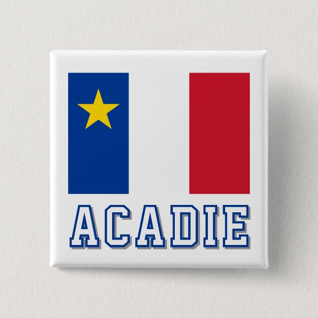 Flag of Acadia 15 Cm Square Badge (Front)