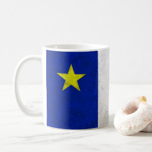 Flag of Acadia Distressed Grunge Coffee Mug