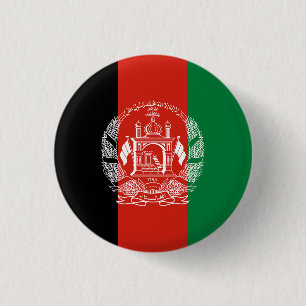 Flag of Afghanistan 3 Cm Round Badge