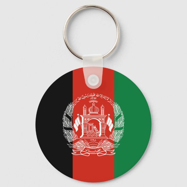 Flag of Afghanistan Key Ring (Front)