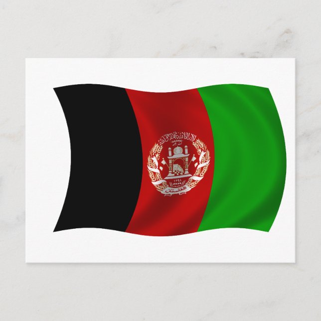 Flag of Afghanistan Postcard (Front)
