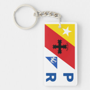Flag of Aguada, Puerto Rico Key Ring