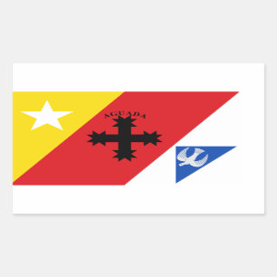 Flag of Aguada, Puerto Rico Rectangular Sticker