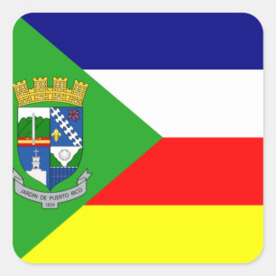 Flag of Aibonito, Puerto Rico Square Sticker