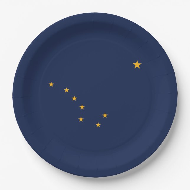 Flag of Alaska Paper Plate (Front)