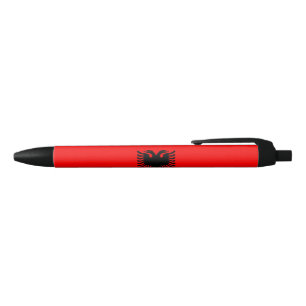 Flag of Albania Black Ink Pen