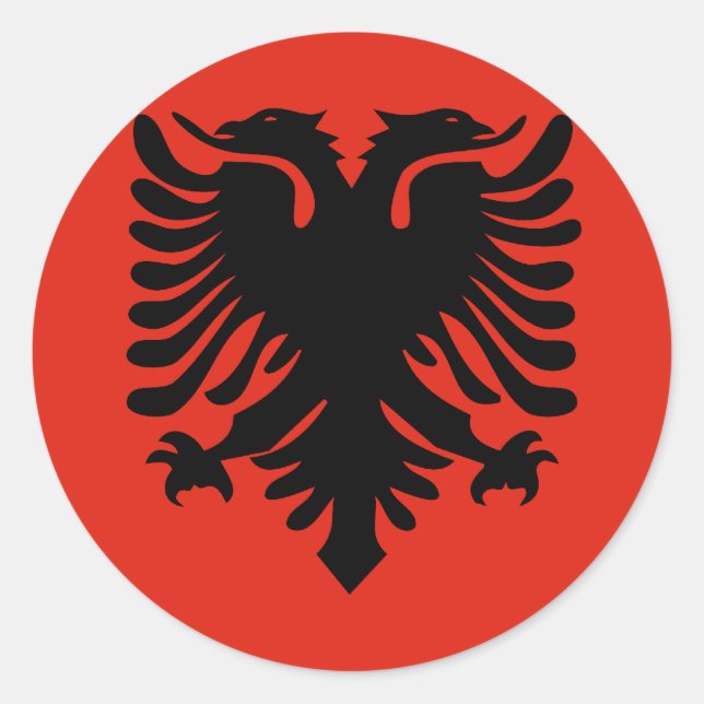 Flag of Albania Classic Round Sticker (Front)