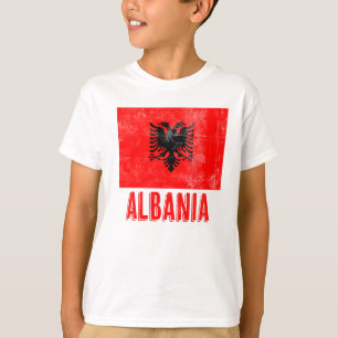 Flag of Albania "Grunge" Look T-Shirt