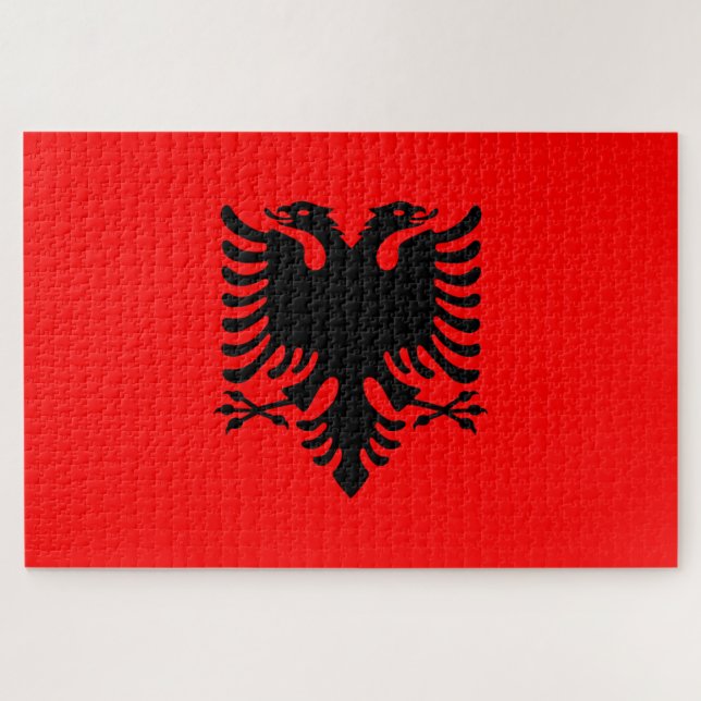 Flag of Albania Jigsaw Puzzle (Horizontal)