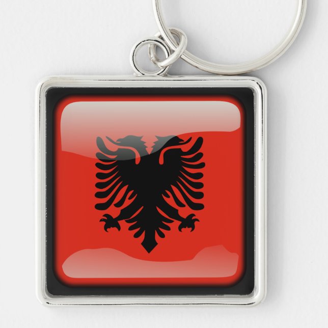 Flag of Albania Key Ring (Front)