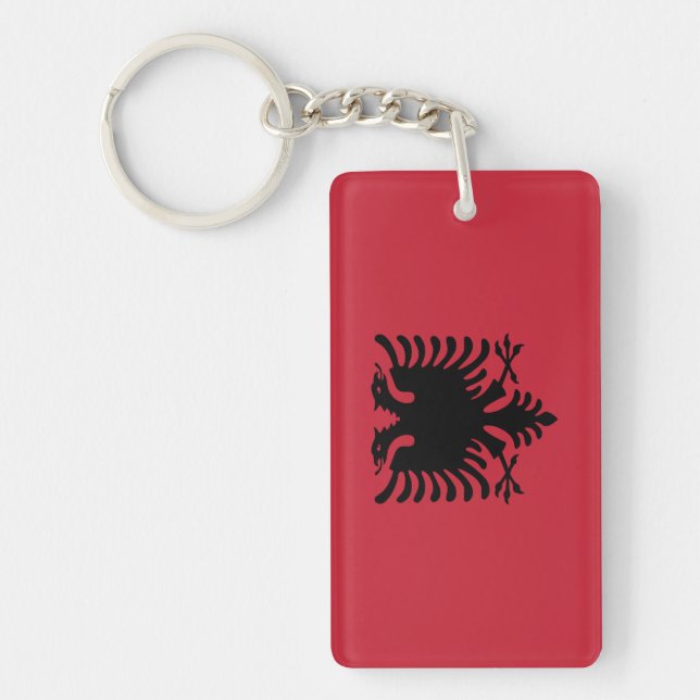 Flag of Albania Key Ring (Front)