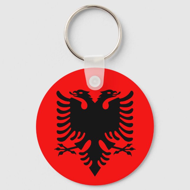 Flag of Albania Key Ring (Front)