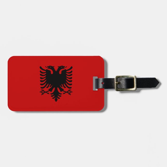 Flag of Albania Luggage Tag (Front Horizontal)
