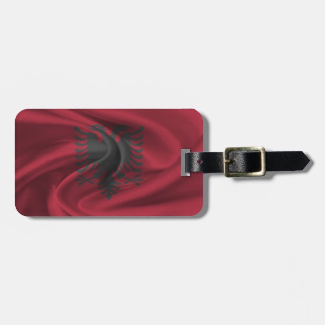 Flag Of Albania Luggage Tag (Front Horizontal)