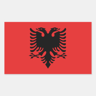Flag of Albania Rectangular Sticker