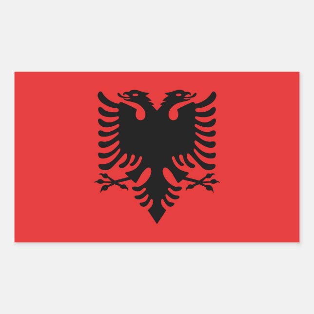 Flag of Albania Rectangular Sticker (Front)