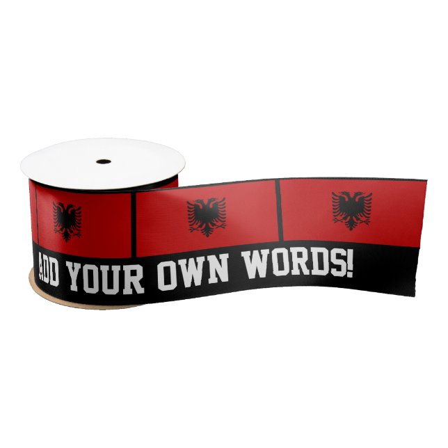 Flag of Albania Satin Ribbon (Spool)