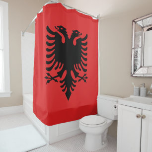 Flag of Albania Shower Curtain