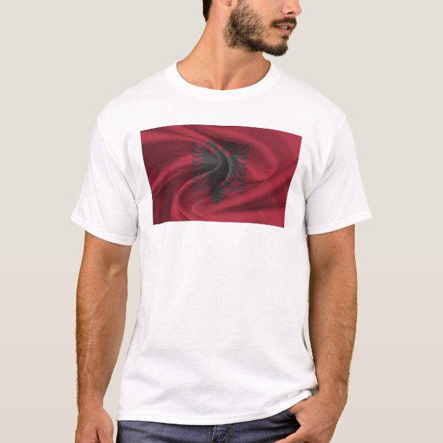 Flag Of Albania T-Shirt (Front)