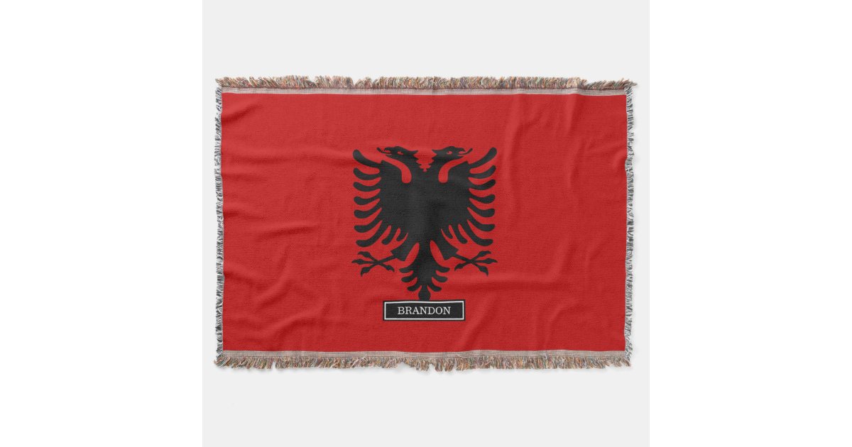 Flag of Albania Throw Blanket Zazzle