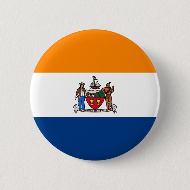 Flag of Albany, New York 6 Cm Round Badge (Front)