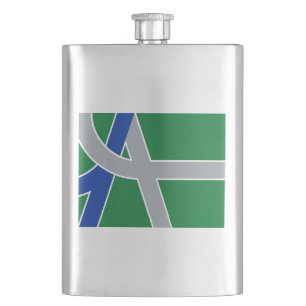 Flag of Albany, Oregon Hip Flask