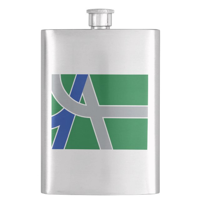 Flag of Albany, Oregon Hip Flask (Front)