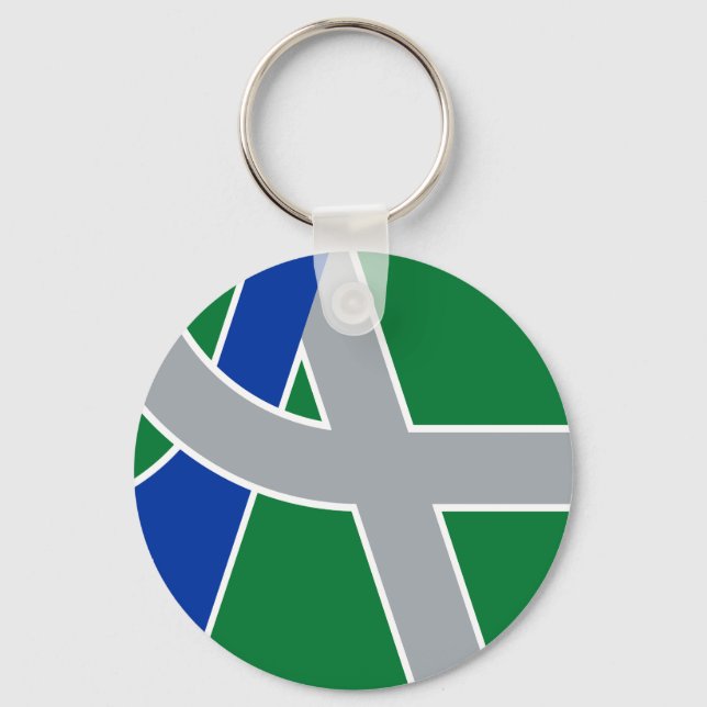 Flag of Albany, Oregon Key Ring (Front)