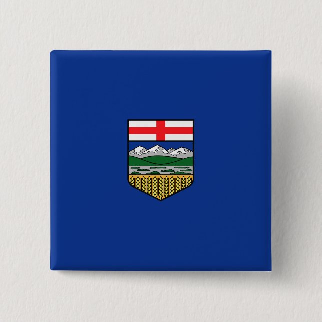 Flag of Alberta 15 Cm Square Badge (Front)